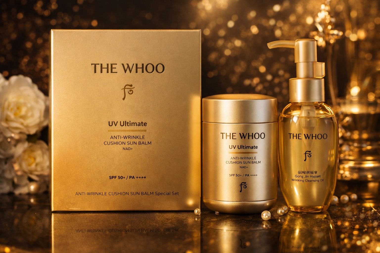 THE WHOO – UV Ultimate Anti-Wrinkle Cushion Sun Balm Special Set